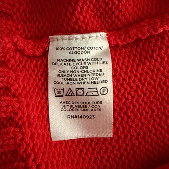 LOFT Red Heart Knit Sweater - Picture 3 of 3